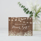 Invitation Bois Rustique Baby's Breath Fille des Fleurs de Ca (Debout devant)