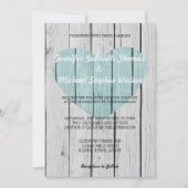 Invitation Bois rustique blanc chic (Devant)