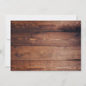 Invitation Bois Rustique Blanc citrouille Thanksgiving Dîner (Dos)