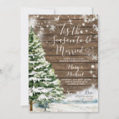 Invitation Bois rustique C'est la saison du mariage (Devant)