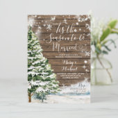 Invitation Bois rustique C'est la saison du mariage (Debout devant)