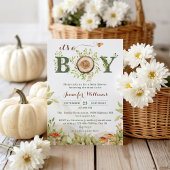 Invitation Bois rustique C'est un Baby shower garçon Forêt