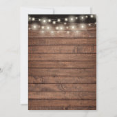 Invitation Bois rustique Chaîne Lumineuses Baby shower verdoy (Dos)