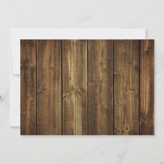 Invitation Bois rustique Chalkboard Heart String Mariage (Dos)