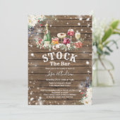 Invitation Bois rustique Couples Chute Douche Stock Le Bar (Debout devant)