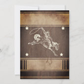 Invitation Bois rustique cowboy thème 30e anniversaire Invita (Dos)