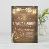 Invitation Bois rustique d'arbre généalogique d'invitation de (Debout devant)