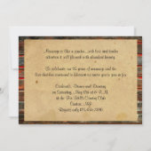 Invitation Bois rustique de grange avec cœur graffité pour an (Dos)