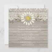 Invitation Bois rustique de grange dentelle florale post mari (Dos)