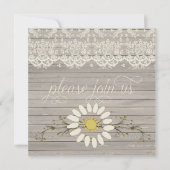 Invitation Bois rustique de grange dentelle florale post mari (Devant)