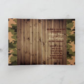 Invitation bois rustique de grange pays occidental camouflage (Intérieur)