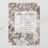 Invitation Bois rustique de pays et dentelle enregistrer la d (Devant / Derrière)