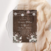 Invitation Bois rustique éclaire le Mariage floral