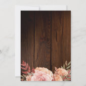 Invitation Bois rustique et cordes éclairent Floral Bridal Do (Dos)