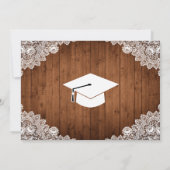 Invitation Bois rustique et dentelle blanche - photo Invitati (Dos)