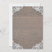 Invitation Bois rustique et dentelle | Fête des mariées maria (Dos)