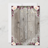 Invitation Bois rustique et lumières à cordes Mariage dentell (Dos)