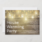 Invitation Bois rustique et lumières Jardin Fête Maison Récha (Devant)