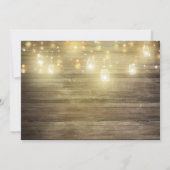 Invitation Bois rustique et lumières Jardin Fête Maison Récha (Dos)