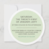 Invitation Bois rustique et Mariage botanique feuille d'eucal (Dos)