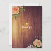 Invitation Bois rustique Floral Chaîne Lumières Fête des mari (Dos)