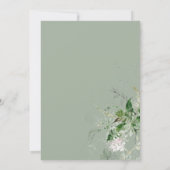 Invitation Bois Rustique Forêt verte Mariage Script (Dos)