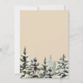 Invitation Bois rustique Fox Hiver Onederland (Dos)