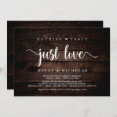 Invitation Bois Rustique, Fugue, Rien de Fantaisiste Juste de (Devant / Derrière)