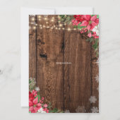 Invitation Bois Rustique hiver Surprise 30e anniversaire (Dos)