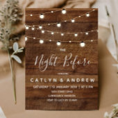 Invitation Bois rustique La Nuit Avant L'Invitation