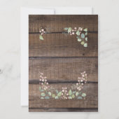 Invitation Bois rustique Lave-linge Floral C’est un Baby show (Dos)