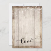 Invitation Bois Rustique & Lumières Réception "À Avoir et À T (Dos)