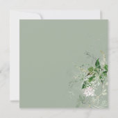 Invitation Bois Rustique Mariage de script de verdure (Dos)