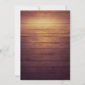 Invitation Bois rustique Mason Jar String Fête des mariées (Dos)