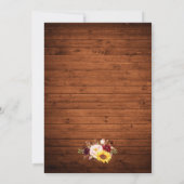 Invitation Bois rustique Mixte Floral Jar Lumières Mariage (Dos)