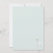 Invitation Bois rustique Noël Chèvres À feuillage persistant (Dos)