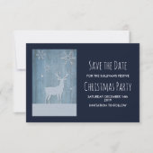 Invitation Bois rustique & Pays Cerfs Noël Enregistrer la dat (Devant)