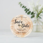 Invitation Bois RUSTIQUE photo MARIAGE Enregistrez la date (Debout devant)
