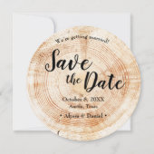 Invitation Bois RUSTIQUE photo MARIAGE Enregistrez la date (Devant)