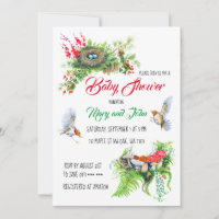 Bois rustique Robin des oiseaux avec Baby shower d