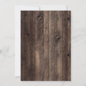 Invitation Bois rustique rose Floral Lumières 50 Fabuleux (Dos)