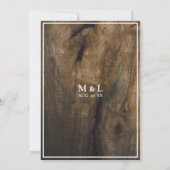 Invitation Bois rustique Simple minimaliste Mariage (Dos)