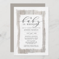 Bois rustique Un bébé brasse du Baby shower