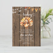 Invitation Bois rustique Un peu de Turquie Baby shower d'auto (Debout devant)