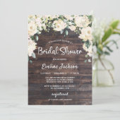 Invitation Bois rustique verdure feuillage fleuri nuptiale do (Debout devant)