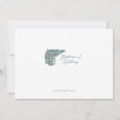 Invitation Bois Sage Vert Forêt Blanche Scene Silhouette (Dos)