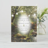 Invitation Bois sauvage rustique Mariage de verdure (Debout devant)