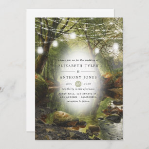Invitation Bois sauvage rustique Mariage de verdure