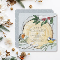 Bois Slice Baby C'est froid dehors Baby shower gar