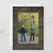 Invitation Bois Sombre Photo de mariage Lace Hydrangea Rose (Dos)